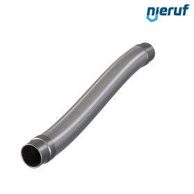 Ανοξείδωτος κυματοειδής σωλήνας ES01 DN50 - 60.3 mm με διπλή πλέξη και συγκολλημένα άκρα μήκος 1000 mm