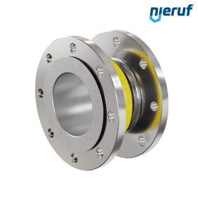 Rubber expansion joint guide pipe DN125 type KP04 stainless steel flanges NBR