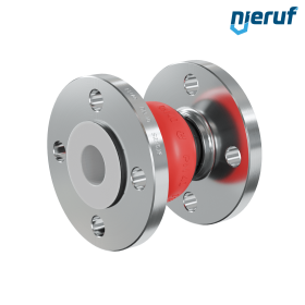 Ελαστικός αντισταθμιστής με επένδυση PTFE DN40 Τύπος KP04 Φλάντζα από χάλυβα EPDM
