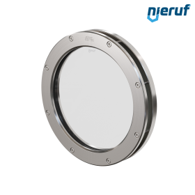 Behälter-Schauglas DN200 BS04 Edelstahl 1.4571 EPDM Borosilikatglas 0,0 bar