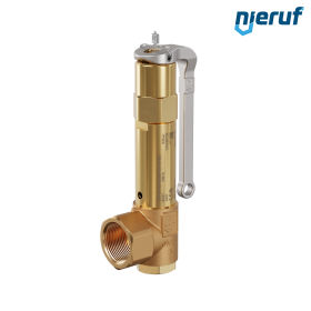 safety valve 1/2" x 1" fm SV07 neutral gaseous media, gunmetal PTFE, with lever