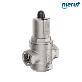 straightway form overflow valve 1" inch female UV08 stainless steel CF8M / 316L 5,5 - 10,0 bar