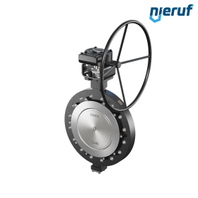 Double offset butterfly-valve AK12 DN 400 PN25 worm gear