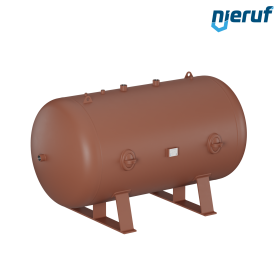 High pressure vessel horizontal BE02 2000 liter, 0-31 bar, steel primed
