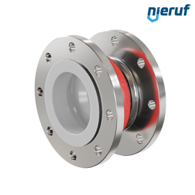 Rubber expansion joint PTFE lining DN125 type KP04 stainless steel flanges EPDM