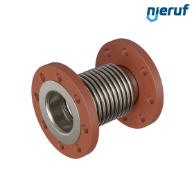 Axial expansion joint DN80 type KP05 flared flanges and stainless steel-bellows