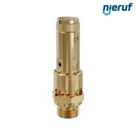 valvola di sicurezza 1/2" M SV01 per aria compressa FKM ottone taratura pressione 0,2 - 25,0 bar