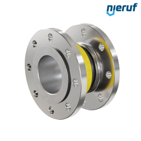 Rubber expansion joint guide pipe DN100 type KP04 stainless steel flanges NBR