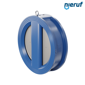 dual plate check valve DN400 DR01 ANSI 150 GGG40 epoxyd plated blue 180µm NBR