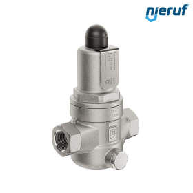 straightway form overflow valve 1/2" inch female UV07 stainless steel CF8M / 316L 0,5 - 2,0 bar