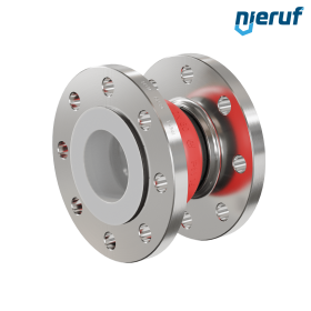 Ελαστικός αντισταθμιστής με επένδυση PTFE DN80 Τύπος KP04 φλάντζες από ανοξείδωτο χάλυβα EPDM