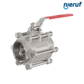 robinet à boisseau sphérique en acier inoxydable 3 pièces DN100 - 4" pouce femelle
