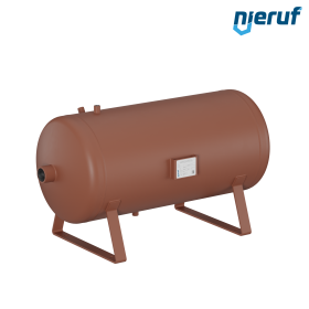Réservoir sous vide allongé BE03 150 litres, -1-3 bar, acier apprêté