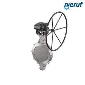 valvola a farfalla triplo eccentrico acciaio inox AK13 DN 400 PN10-40 ANSI150 volantino