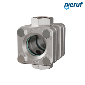 contrôleur de circulation/ indicateur de débit G 1" pouce acier inoxydable verre borosilicate