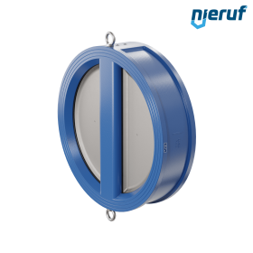 dual plate check valve DN600 DR01 ANSI 150 GGG40 epoxyd plated blue 180µm EPDM