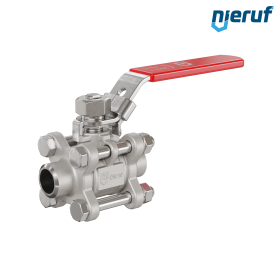 robinet à boisseau sphérique en acier inoxydable 3 pièces DN10 - 3/8" pouce avec extrémités à souder