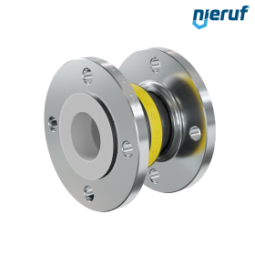 Rubber expansion joint PTFE lining DN65 type KP04 steel flanges NBR