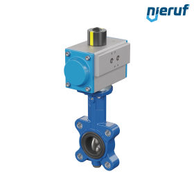 Butterfly valve DN 40 AK02 EPDM DVGW drinking water, WRAS, ACS, W270 pneumatic actuator single acting normally open