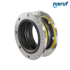Rubber expansion joint vacuum support ring DN200 type KP04 stainless steel flanges NBR