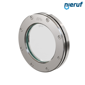 Behälter-Schauglas DN100 - 4" Zoll BS04 Edelstahl 1.4571 Borosilikatglas 0,0 bar