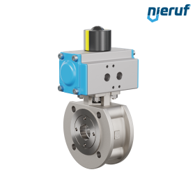 valvola a sfera flangiata dal design compatto DN25 PK07 azionamento rotativo pneumatico a doppio effetto