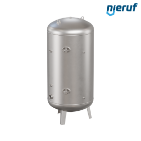 Serbatoio a pressione per acqua verticale BE04 1500 litri, 0-10 bar, acciaio inox
