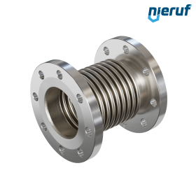 Axial expansion joint DN100 type KP05 stainless steel fixed flanges and stainless steel bellows