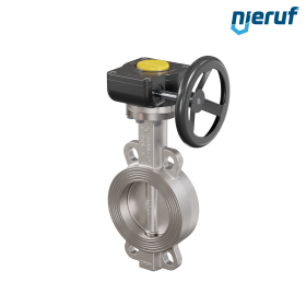 Butterfly-valve-stainless-steel DN 100 PN16 AK08 metall gearbox