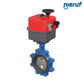 Butterfly valve DN 125 Lug type electric actuator 24-240V FDA